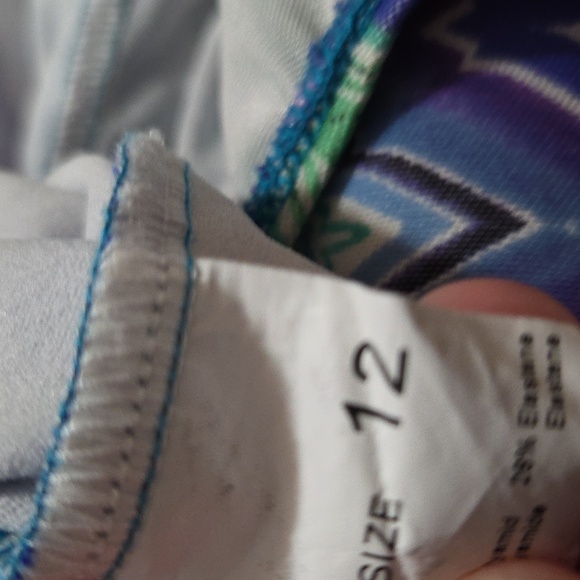 BLUE ONE PIECE SWIMSUIT - Picture 2 of 3